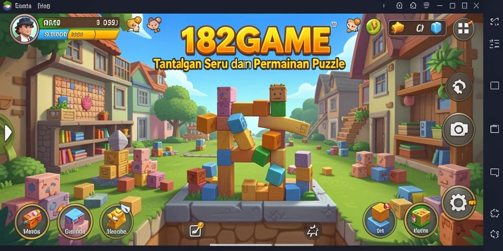 Screenshot menampilkan gameplay seru dari 182GAME, permainan Puzzle yang menantang.