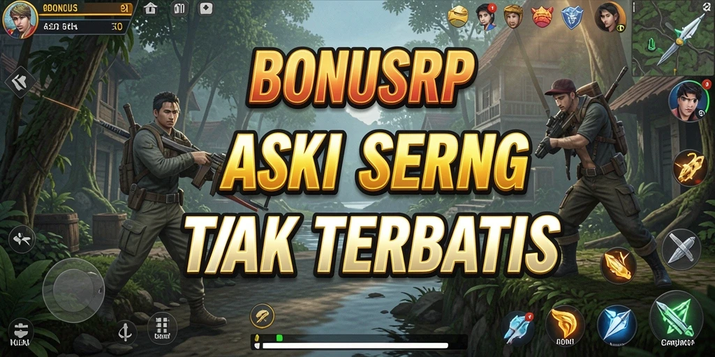 Tangkapan layar utama gameplay BONUSRP yang penuh aksi.