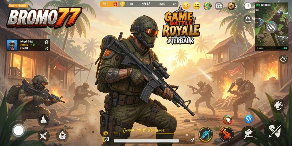 Screenshot gameplay BROMO77 yang menampilkan aksi pertarungan seru.