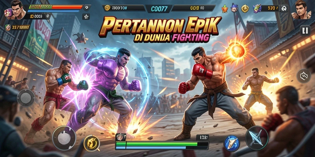 Tampilan gameplay COO77 yang mendebarkan dengan aksi pertarungan epik.