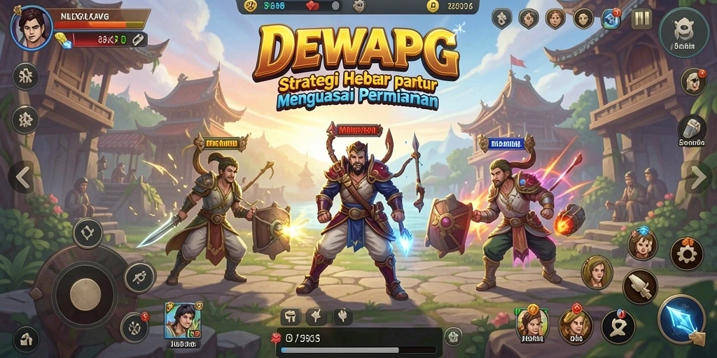 Screenshot gameplay DEWAPG yang menampilkan pertempuran strategi yang intens.
