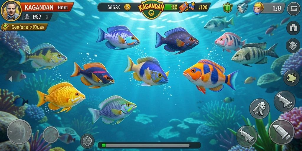 Gameplay KAGANDAN yang seru saat menembak ikan.