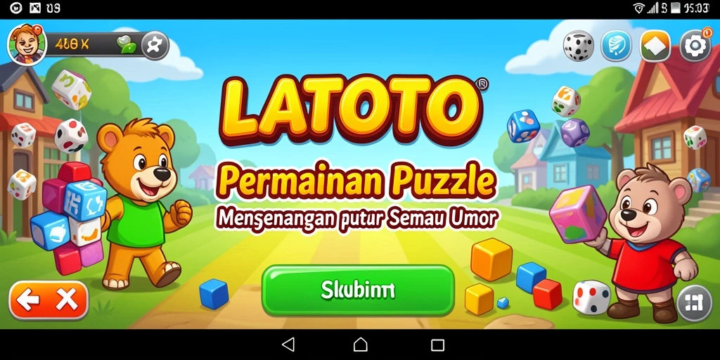 Screenshot gameplay LATOTO dengan tampilan puzzle yang menarik.
