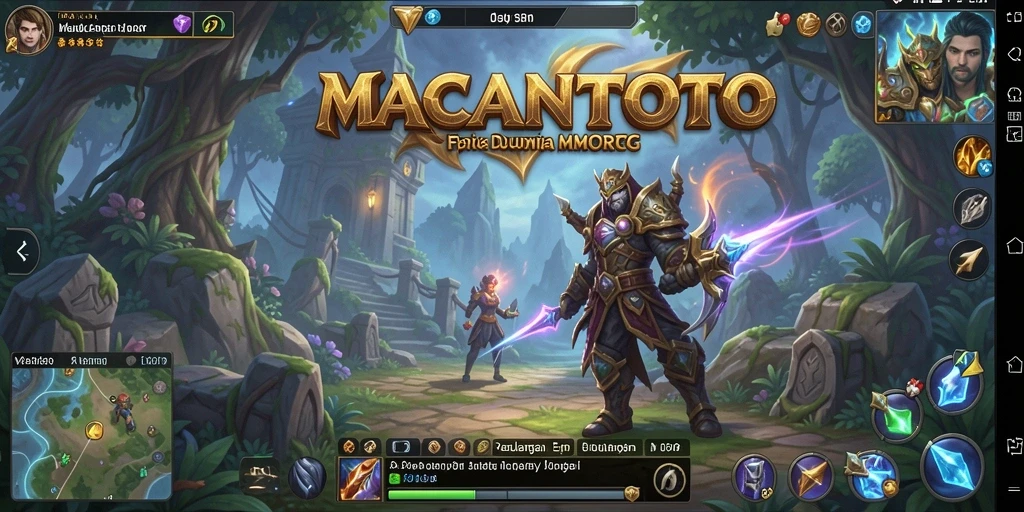 Tangkapan layar gameplay <strong>MACANTOTO</strong> menunjukkan pertempuran epik dalam dunia MMORPG.