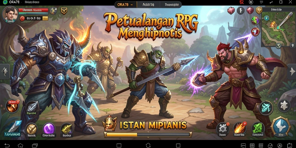 Screenshot gameplay ORA78 menampilkan momen seru dalam petualangan RPG.