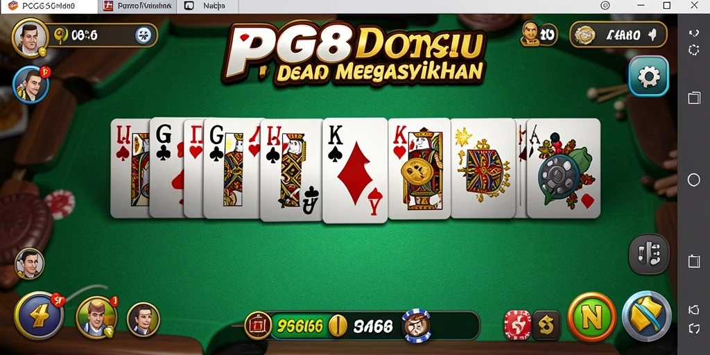 Tangkapan layar gameplay PGG68 dengan antarmuka Domino yang menarik.