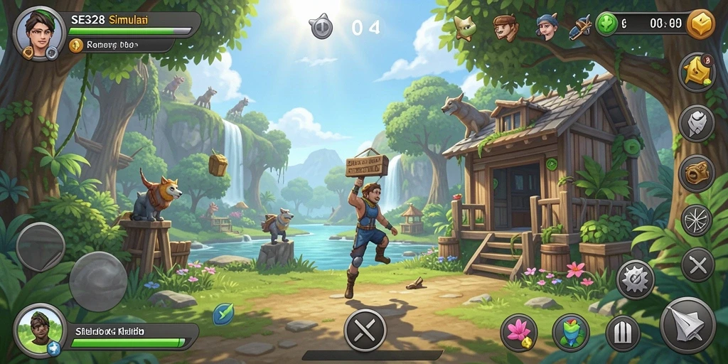 Tampilan gameplay yang menarik dalam SE328 dengan elemen simulasi kehidupan.