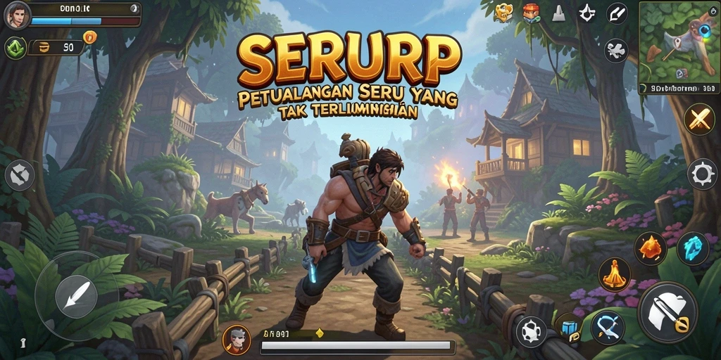Screenshot gameplay SERURP menampilkan petualangan epik di dunia yang penuh misteri.