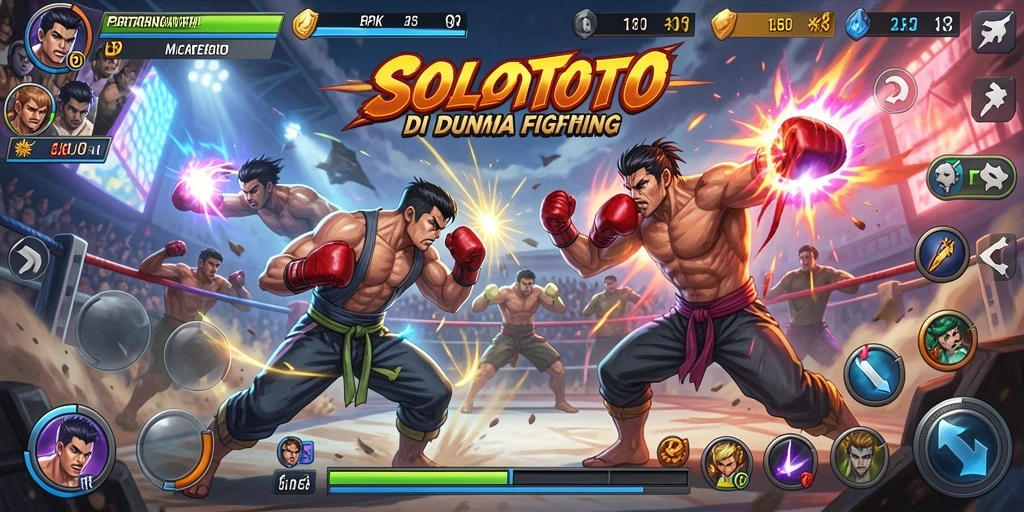 Gameplay SOLOTOTO yang seru dengan pertarungan dinamis.