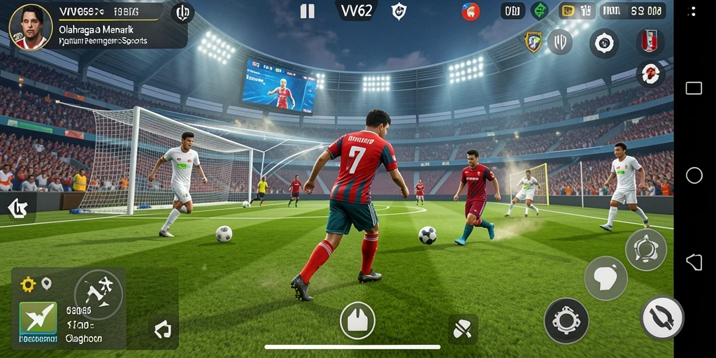 Tampilan gameplay seru dari VV62 dengan aksi olahraga yang mendebarkan.